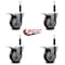 Service Caster 4'' Maroon Poly Swivel 3/4'' Expanding Stem Caster Set Total Lock Brake, 4PK SCC-EXTTL20S414-PPUB-MRN-34-4 - alternate 4